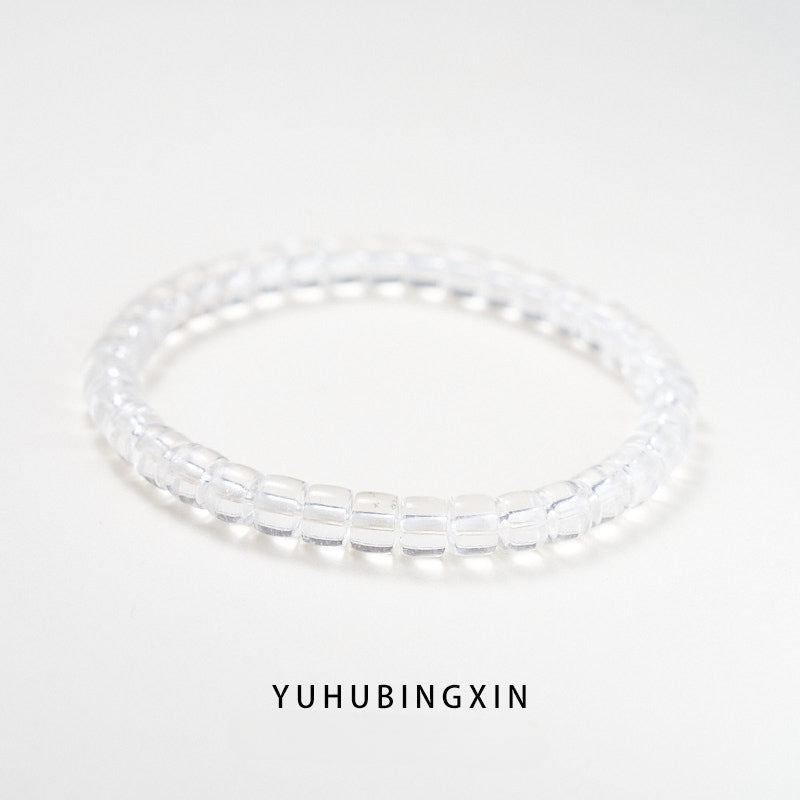 Duobao Energy Crystal Agate Bracelet, Diamond Straight Cut Vegetarian Ring Bracelet Straight Cut Bracelet, Protect Happiness and Health