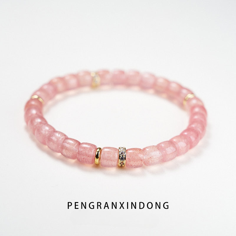 Duobao Energy Crystal Agate Bracelet, Diamond Straight Cut Vegetarian Ring Bracelet Straight Cut Bracelet, Protect Happiness and Health