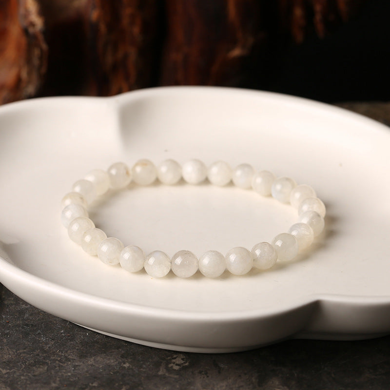 Brazilian natural white moonstone bracelet ladies happiness gem, promote emotion, regulate endocrine, improve sleep