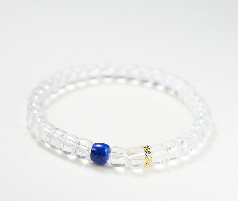 Duobao Energy Crystal Agate Bracelet, Diamond Straight Cut Vegetarian Ring Bracelet Straight Cut Bracelet, Protect Happiness and Health