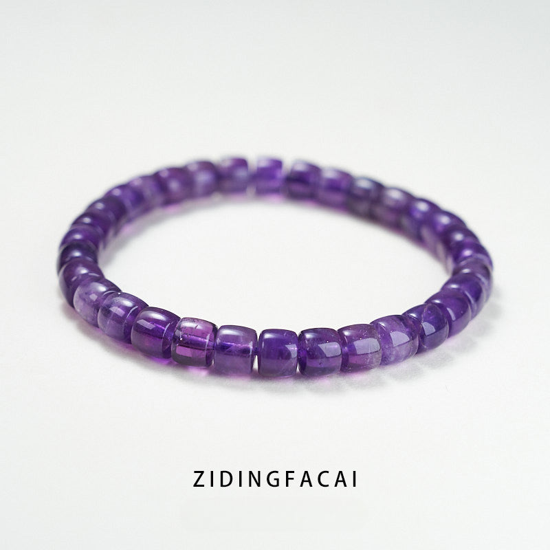 Duobao Energy Crystal Agate Bracelet, Diamond Straight Cut Vegetarian Ring Bracelet Straight Cut Bracelet, Protect Happiness and Health
