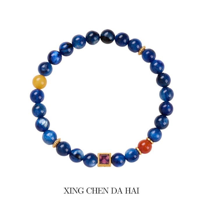6MM kyanite bracelet protects energy and purifies the soul
