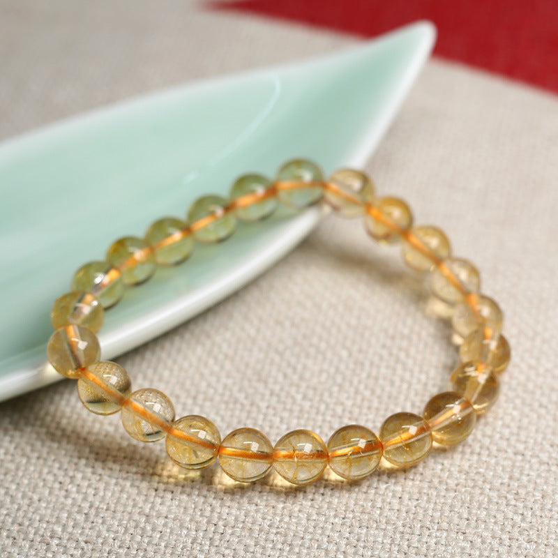 Natural citrine jewelry bracelet, men's and women's models, Fortune Prosperity Citrine bracelet beads