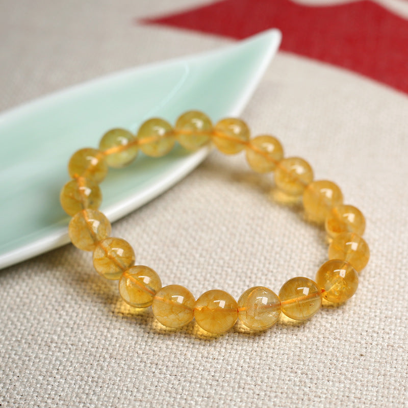 Natural citrine jewelry bracelet, men's and women's models, Fortune Prosperity Citrine bracelet beads