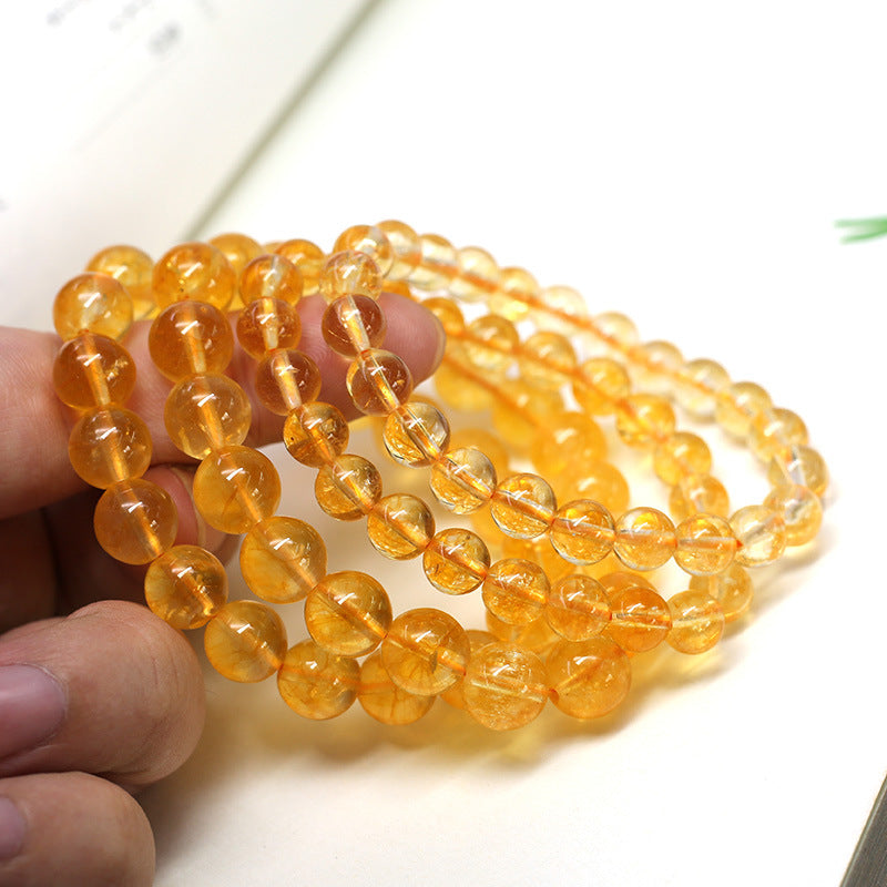 Natural citrine jewelry bracelet, men's and women's models, Fortune Prosperity Citrine bracelet beads