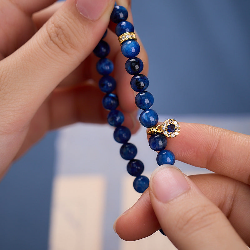 6MM kyanite bracelet protects energy and purifies the soul