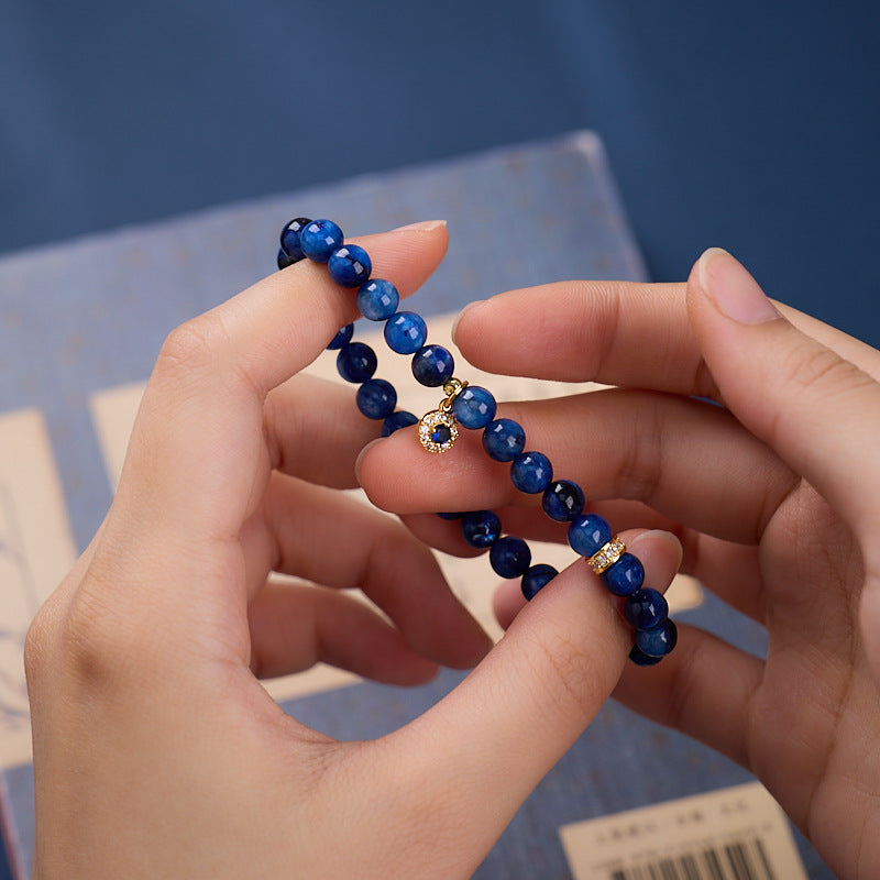 6MM kyanite bracelet protects energy and purifies the soul