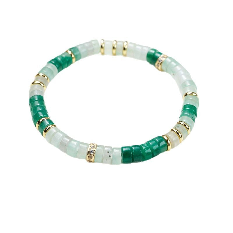 Duobao Energy Crystal Agate Bracelet, Diamond Straight Cut Vegetarian Ring Bracelet Straight Cut Bracelet, Protect Happiness and Health